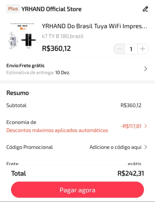 Imagem na descrição da promoção