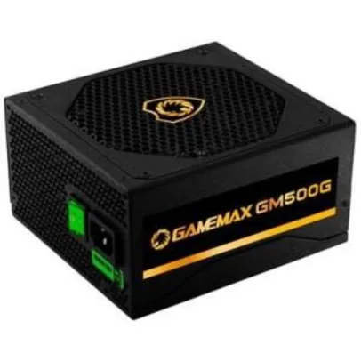 Fonte Gamemax GM500G, 500W, 80 Plus Gold, Semi-Modular | R$480
