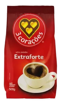 [CC MERCADO PAGO] Café Torrado E Moído Extra Forte 3 Corações Pacote 500g