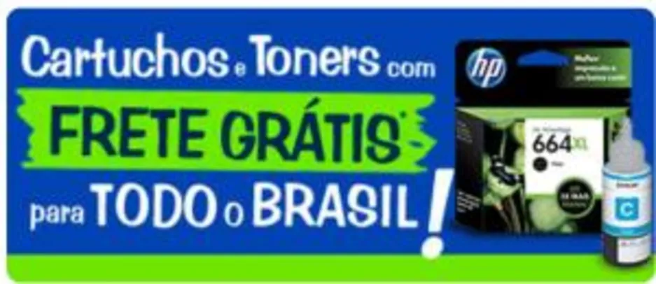 Frete grátis em cartuchos e toners na Kalunga pra todo o Brasil!