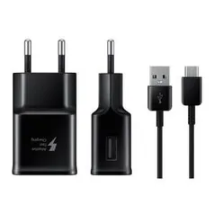 Carregador de Viagem Samsung Ultra Rápido Type C - Preto | R$35