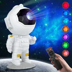 Astronaut Galaxy Starry Projector Lamp, LED Night Light, Céu Estelar