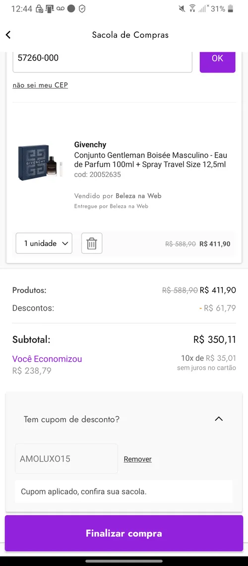 Imagem na descrição da promoção