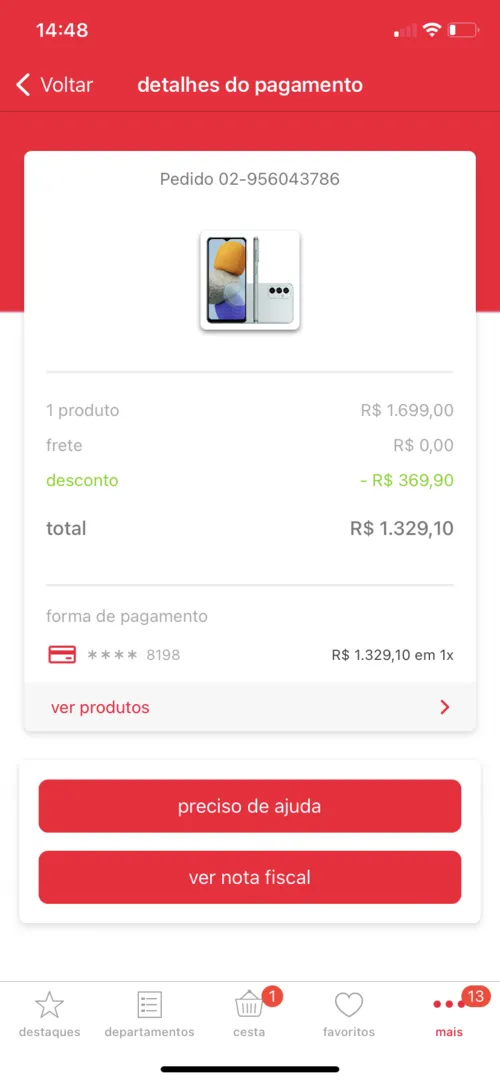 Imagem na descrição da promoção