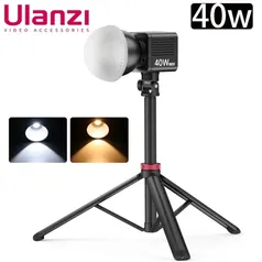 Ulanzi Fotografia LED e Vídeo Kit Lâmpada, Luz Profissional, Poder Construir na bateria, 2500-6500k, temperatura de cor dupla, COB, LT028, 40W