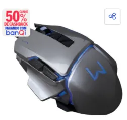 [R$ 17,45 BanQi] Mouse Gamer Com Fio Multilaser Warrior Ivor MO262