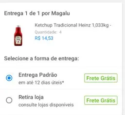 (App+Cliente ouro) Ketchup tradicional Heinz 1,033kg | R$15