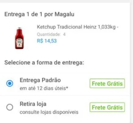 (App+Cliente ouro) Ketchup tradicional Heinz 1,033kg | R$15