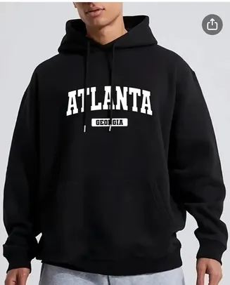 Moletom Com Capuz Masculino, Estampa ATLANTA