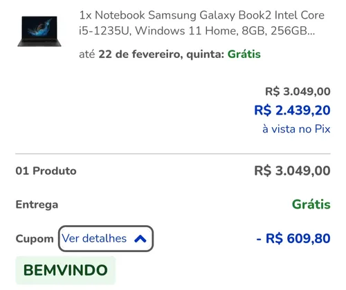 Imagem na descrição da promoção