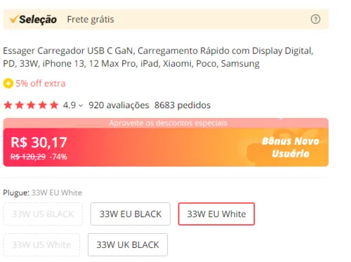 Imagem na descrição da promoção