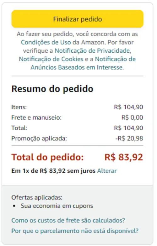 Imagem na descrição da promoção