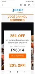 25% OFF no PEIXE URBANO