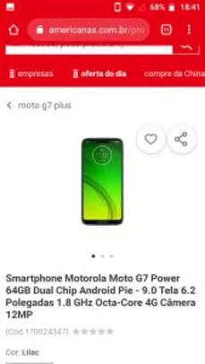 [Internacional] Smartphone Motorola Moto G7 Power 64GB