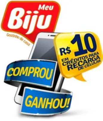 COMPROU GANHOU 10 REAIS EM CRÉDITOS PARA RECARGA DE CELULAR