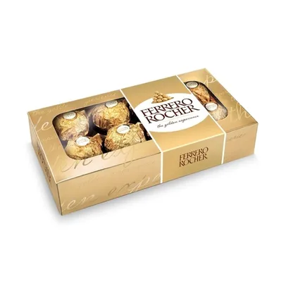 Ferrero Rocher Chocolate com Avelã, Bombom com 8 Unidades 100g