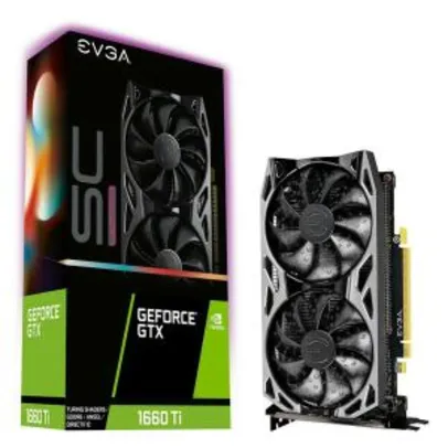 Placa de Vídeo EVGA NVIDIA GeForce GTX 1660 Ti SC Ultra Gaming, 6GB, GDDR6 - 06G-P4-1667-KR