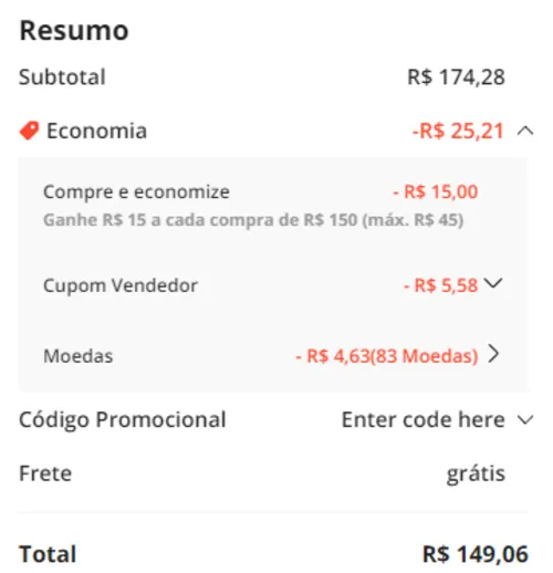 Imagem na descrição da promoção