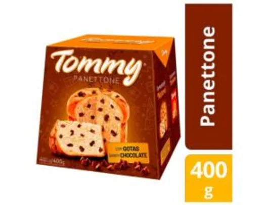 [Cliente ouro] Panetone Tommy gotas de chocolate - 400g | R$ 5