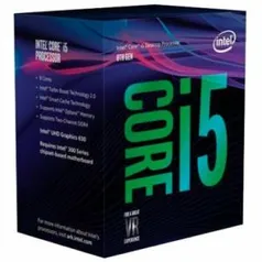 PROCESSADOR INTEL CORE I5 8400 2.8GHZ (4.0GHZ MAX TURBO) 9MB BX80684I58400 8ª GERAÇÃO COFFEE LAKE LGA 1151 R$ 754