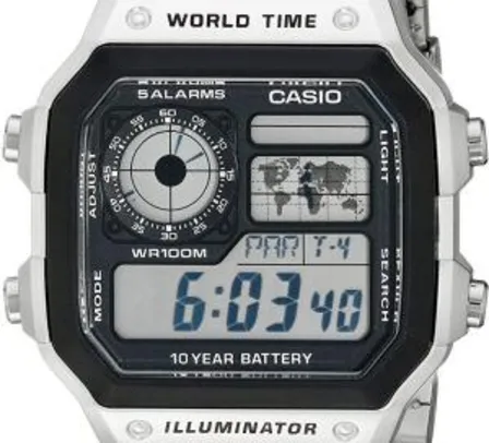 Relógio Masculino Digital Casio Multifunção AE-1200WHD- | R$229