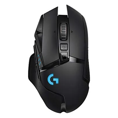 Mouse Gamer Sem Fio Logitech G502 LIGHTSPEED com Tecnologia RGB LIGHTSYNC, Ajustes de Peso, 11 botoe