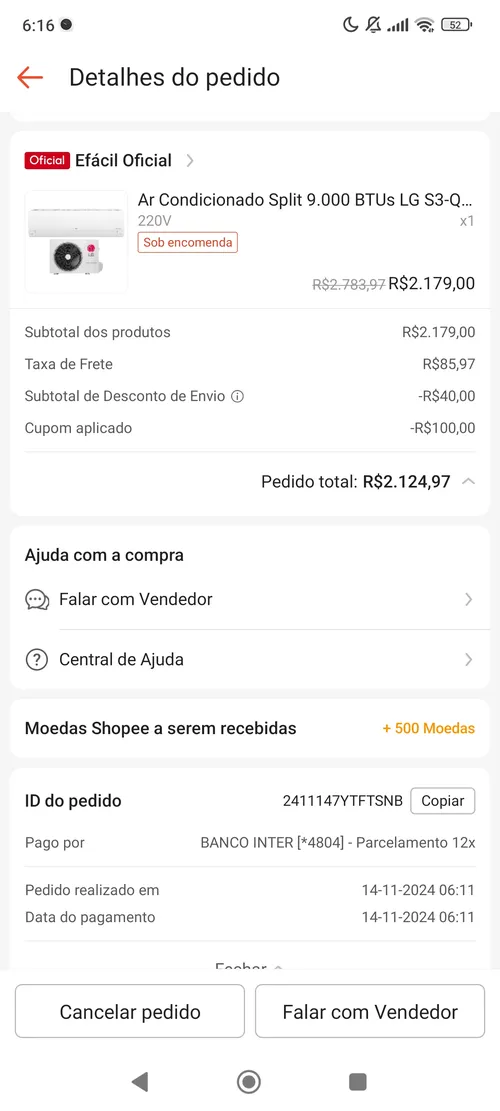 Imagem na descrição da promoção