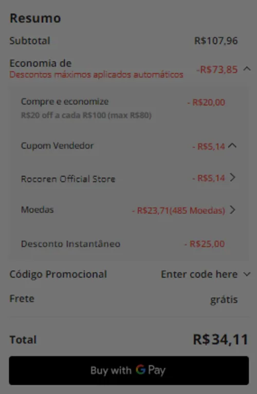 Imagem na descrição da promoção