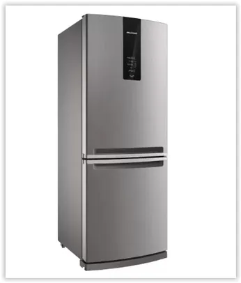 Geladeira Brastemp Frost Free 443L Inox - com Turbo Ice Inverse BRE57AK 110V