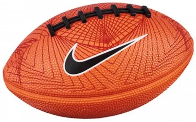 [Prime] Bola de Futebol Americano Nike 500 Mini 4.0 FB 5 - Laranja com Preta | R$70