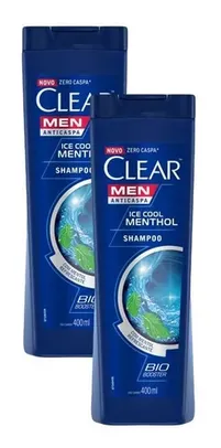 Kit 2 Shampoos Clear Men Anticaspa Ice Cool Menthol 400ml