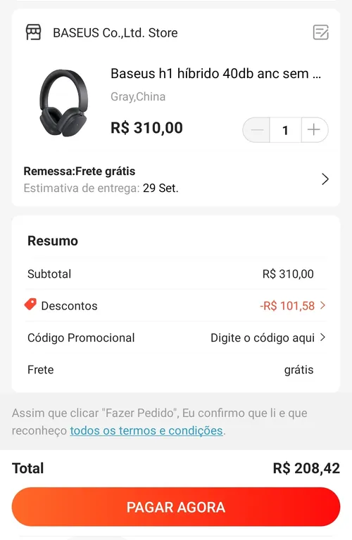 Imagem na descrição da promoção