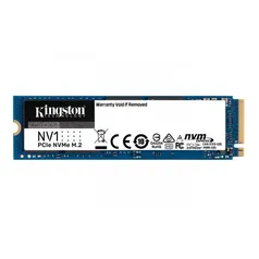 SSD Kingston NV1 500GB,M.2 2280 NVMe, Leitura: 2100MB/s e Gravação: 1700MB/s - SNVS/500G