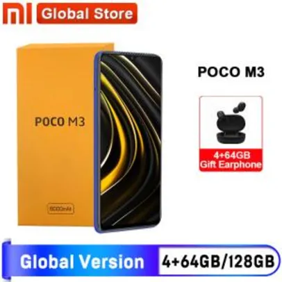 Smartphone POCO M3 4GB+64GB Global Octa-Core R$848