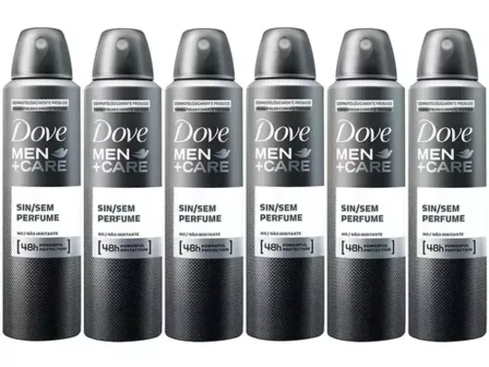 kit 6x Desodorante Aerossol Antitranspirante Masculino Dove Men+Care