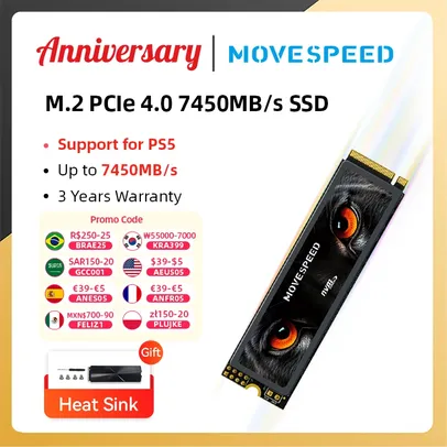 SSD MOVESPEED 1 TB NVMe PCIe4.0 7450MBPS