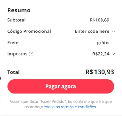 Imagem na descrição da promoção