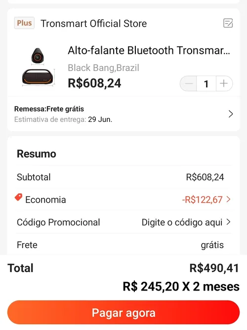 Imagem na descrição da promoção