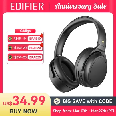 (Taxa Inclusa/Moeda)Headphone Edifier-WH700NB ANC Com Cancelamento de Ruídos Stivo, Bluetooth 5.3