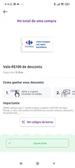 Selecionados Vale compras Carrefour de 100, apareceu no meu perfil olhem se no de vcs tem a opção de ativar