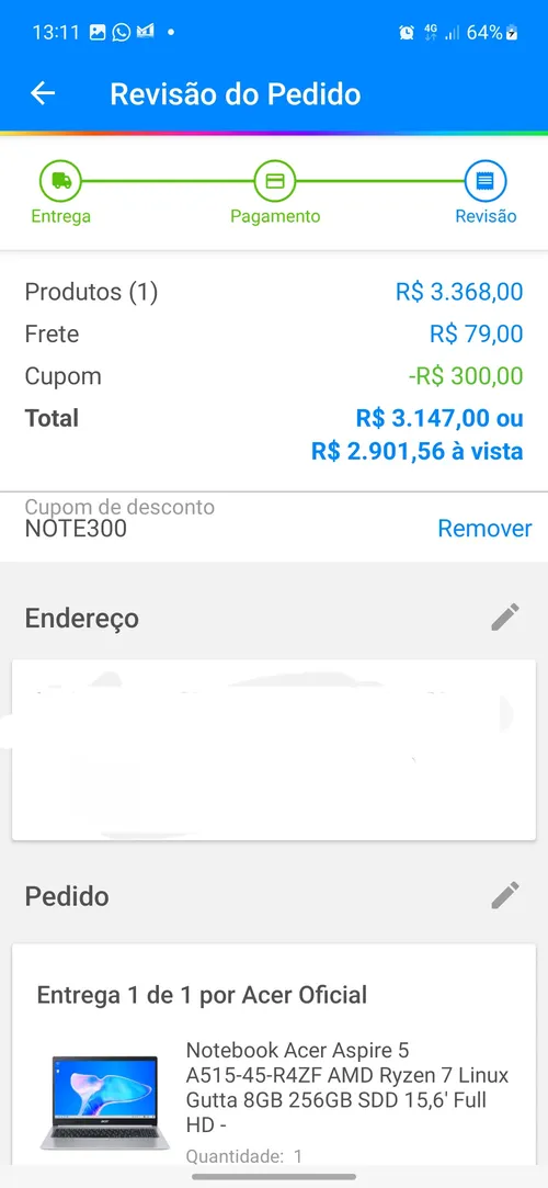 Imagem na descrição da promoção