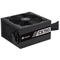 Fonte Corsair 750W 80 Plus Bronze CX750 | R$300