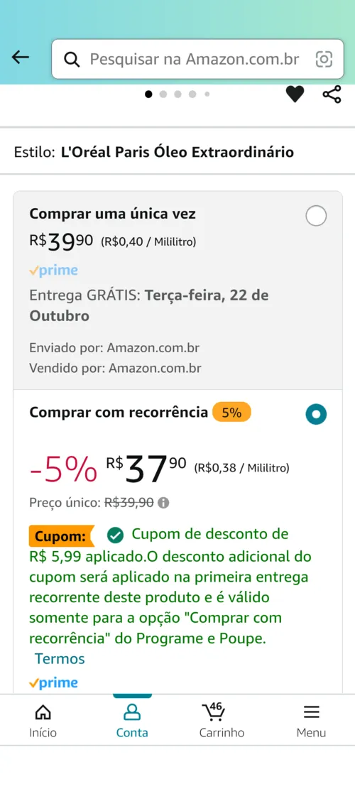 Imagem na descrição da promoção