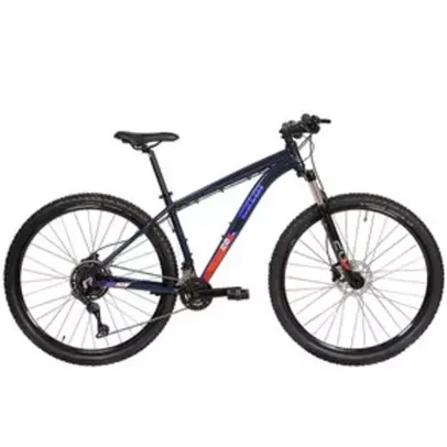 Bicicleta Caloi Explorer 20 - K7 Câmbio Microshift 18v, Freio Hidráulico, Susp. 100mm c/ Trava