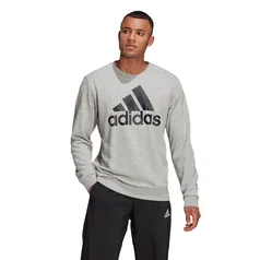 Moletom Adidas Masculino - Cinza+Preto (Tam. P)