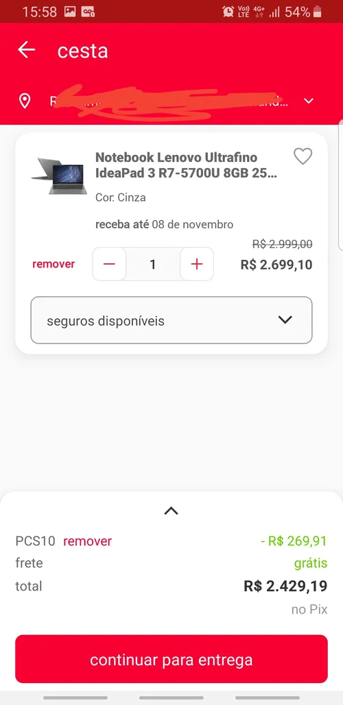 Imagem na descrição da promoção