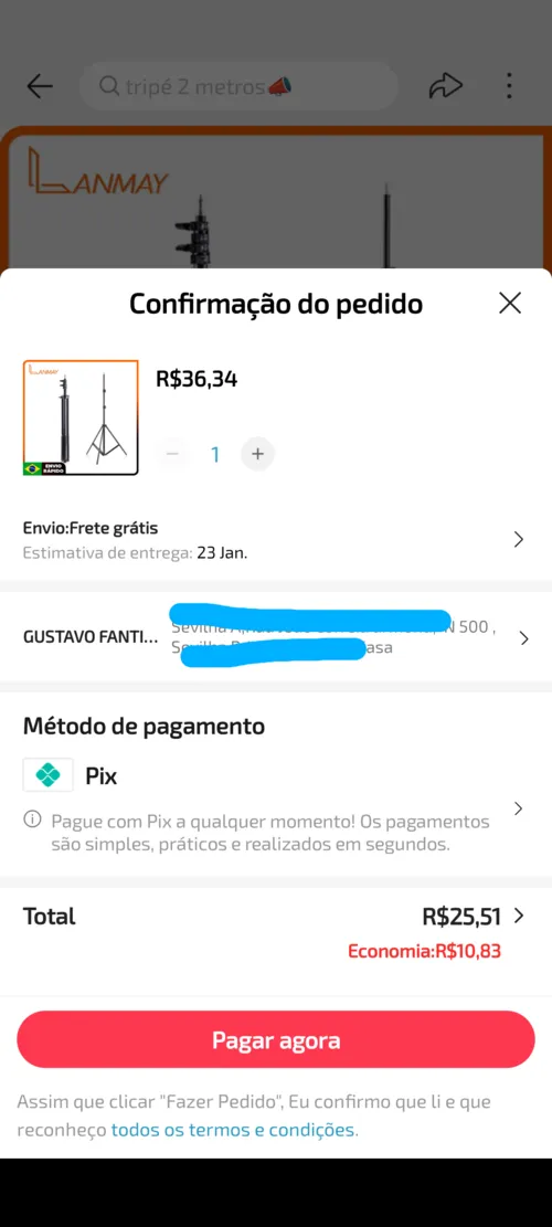 Imagem na descrição da promoção