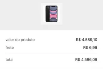 iPhone 11 256GB Preto iOS 4G Wi-Fi Câmera 12MP - Apple R$ 4589