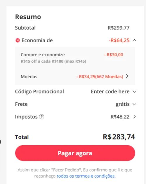 Imagem na descrição da promoção