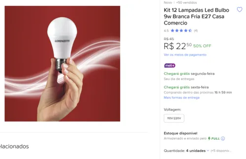 Imagem na descrição da promoção